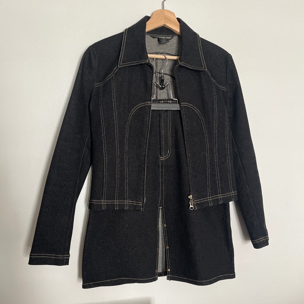 Vivienne Tam denim skirt and jacket set